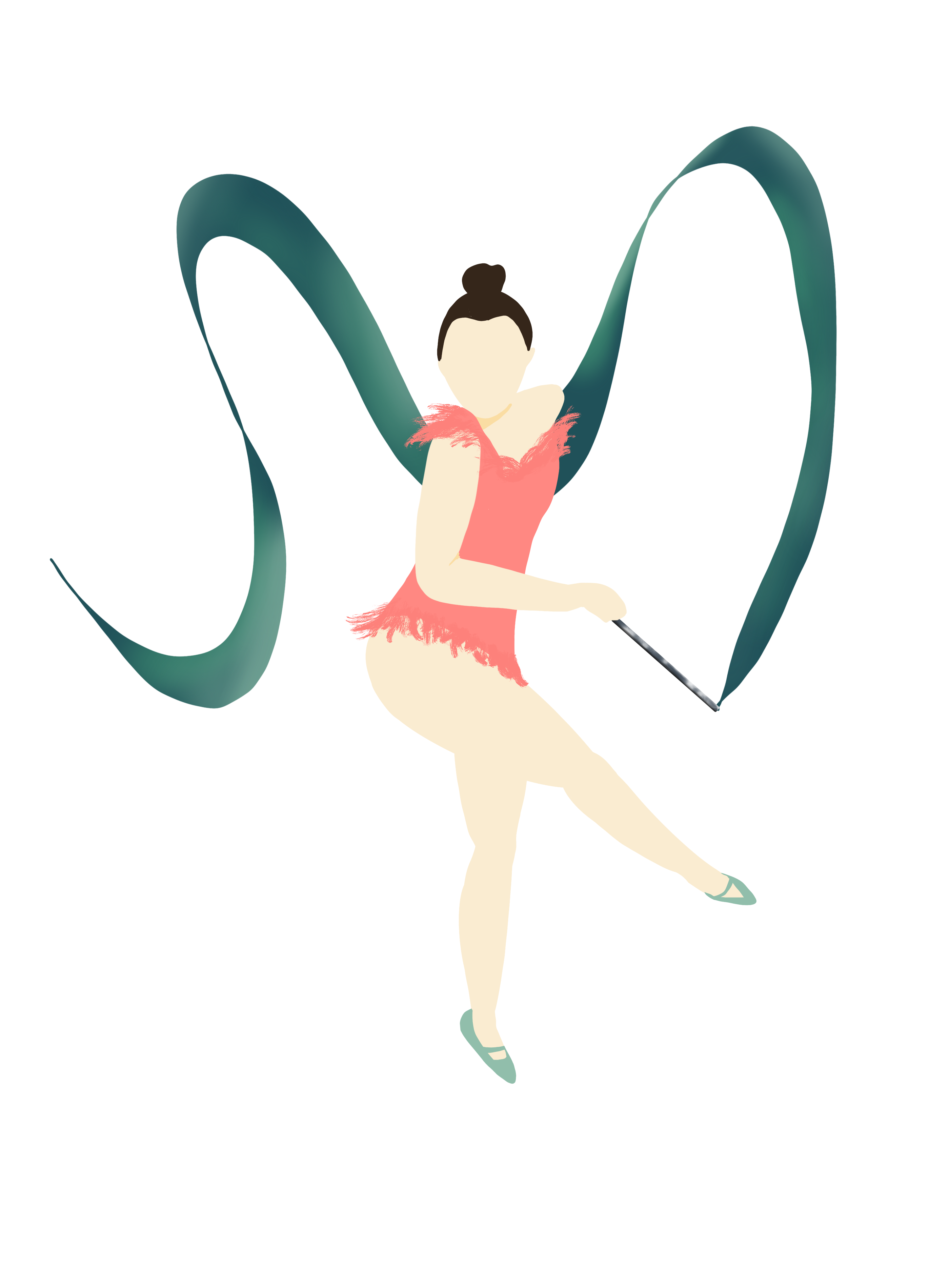 Girl doing rhytmic gymnastics