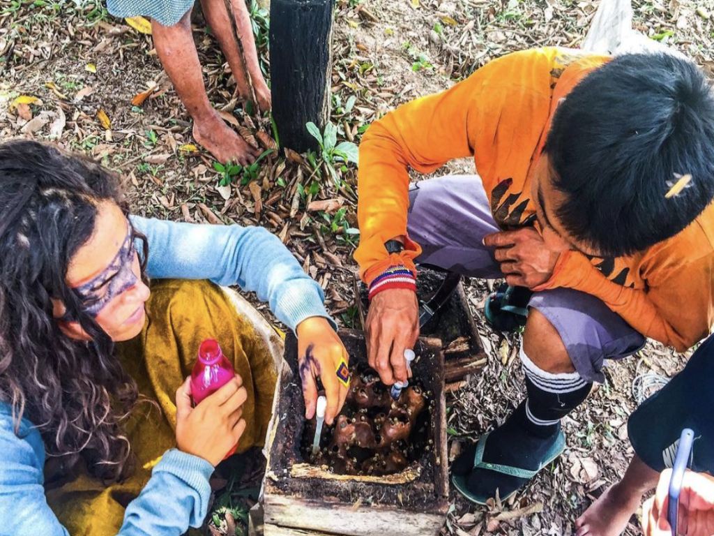 Sara with native Indian sourcing for honey